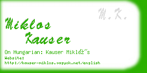 miklos kauser business card